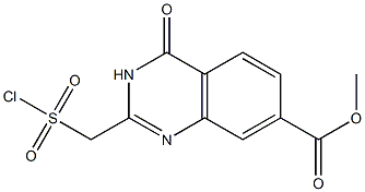 methyl 2-[(chlorosulfonyl)methyl]-4-oxo-3,4-dihydroquinazoline-7-carboxylate Structure