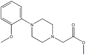 methyl 2-[4-(2-methoxyphenyl)piperazin-1-yl]acetate,,结构式
