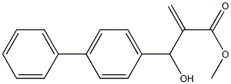 methyl 2-[hydroxy(4-phenylphenyl)methyl]prop-2-enoate Struktur