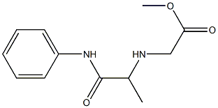 methyl 2-{[1-(phenylcarbamoyl)ethyl]amino}acetate Structure