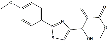 methyl 2-{hydroxy[2-(4-methoxyphenyl)-1,3-thiazol-4-yl]methyl}prop-2-enoate Struktur