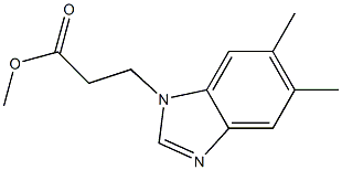 methyl 3-(5,6-dimethyl-1H-1,3-benzodiazol-1-yl)propanoate,,结构式