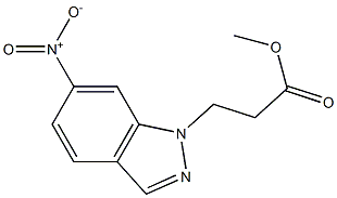 methyl 3-(6-nitro-1H-indazol-1-yl)propanoate,,结构式