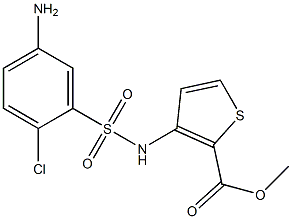 methyl 3-[(5-amino-2-chlorobenzene)sulfonamido]thiophene-2-carboxylate,,结构式