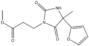 methyl 3-[4-(furan-2-yl)-4-methyl-2,5-dioxoimidazolidin-1-yl]propanoate,,结构式