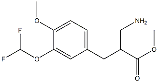 methyl 3-amino-2-{[3-(difluoromethoxy)-4-methoxyphenyl]methyl}propanoate Struktur