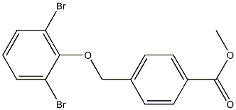 methyl 4-(2,6-dibromophenoxymethyl)benzoate Struktur