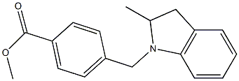 methyl 4-[(2-methyl-2,3-dihydro-1H-indol-1-yl)methyl]benzoate,,结构式