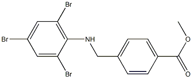 methyl 4-{[(2,4,6-tribromophenyl)amino]methyl}benzoate,,结构式