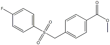 methyl 4-{[(4-fluorobenzene)sulfonyl]methyl}benzoate 结构式
