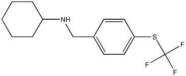 N-({4-[(trifluoromethyl)sulfanyl]phenyl}methyl)cyclohexanamine Structure