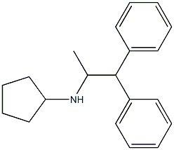 N-(1,1-diphenylpropan-2-yl)cyclopentanamine 结构式