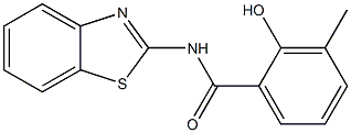 N-(1,3-benzothiazol-2-yl)-2-hydroxy-3-methylbenzamide Structure