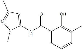 N-(1,3-dimethyl-1H-pyrazol-5-yl)-2-hydroxy-3-methylbenzamide Struktur