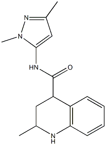 N-(1,3-dimethyl-1H-pyrazol-5-yl)-2-methyl-1,2,3,4-tetrahydroquinoline-4-carboxamide Struktur