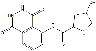 N-(1,4-dioxo-1,2,3,4-tetrahydrophthalazin-5-yl)-4-hydroxypyrrolidine-2-carboxamide,,结构式