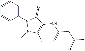 N-(1,5-dimethyl-3-oxo-2-phenyl-2,3-dihydro-1H-pyrazol-4-yl)-3-oxobutanamide Structure