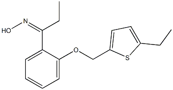 N-(1-{2-[(5-ethylthiophen-2-yl)methoxy]phenyl}propylidene)hydroxylamine 结构式