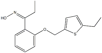 N-(1-{2-[(5-ethylthiophen-2-yl)methoxy]phenyl}propylidene)hydroxylamine,,结构式