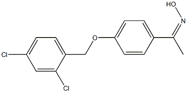 N-(1-{4-[(2,4-dichlorophenyl)methoxy]phenyl}ethylidene)hydroxylamine 化学構造式