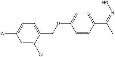 N-(1-{4-[(2,4-dichlorophenyl)methoxy]phenyl}ethylidene)hydroxylamine Struktur