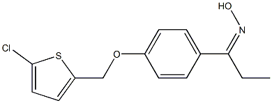 N-(1-{4-[(5-chlorothiophen-2-yl)methoxy]phenyl}propylidene)hydroxylamine 结构式