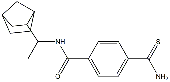 N-(1-{bicyclo[2.2.1]heptan-2-yl}ethyl)-4-carbamothioylbenzamide,,结构式
