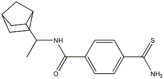 N-(1-{bicyclo[2.2.1]heptan-2-yl}ethyl)-4-carbamothioylbenzamide 化学構造式