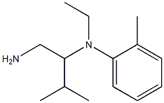 N-(1-amino-3-methylbutan-2-yl)-N-ethyl-2-methylaniline Structure