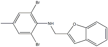 N-(1-benzofuran-2-ylmethyl)-2,6-dibromo-4-methylaniline Structure