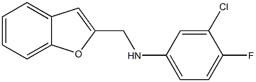 N-(1-benzofuran-2-ylmethyl)-3-chloro-4-fluoroaniline Struktur