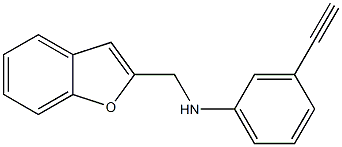 N-(1-benzofuran-2-ylmethyl)-3-ethynylaniline 结构式