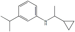 N-(1-cyclopropylethyl)-3-(propan-2-yl)aniline,,结构式