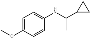 N-(1-cyclopropylethyl)-4-methoxyaniline, 1020962-38-2, 结构式