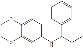 N-(1-phenylpropyl)-2,3-dihydro-1,4-benzodioxin-6-amine Struktur