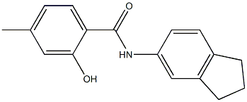 N-(2,3-dihydro-1H-inden-5-yl)-2-hydroxy-4-methylbenzamide Structure