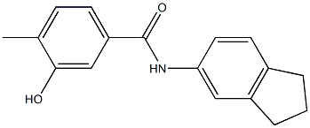 N-(2,3-dihydro-1H-inden-5-yl)-3-hydroxy-4-methylbenzamide,,结构式