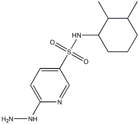 N-(2,3-dimethylcyclohexyl)-6-hydrazinylpyridine-3-sulfonamide Struktur