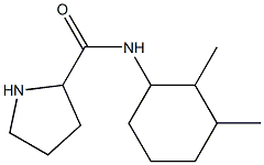 N-(2,3-dimethylcyclohexyl)pyrrolidine-2-carboxamide 化学構造式