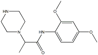 N-(2,4-dimethoxyphenyl)-2-(piperazin-1-yl)propanamide Struktur