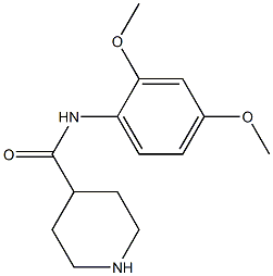 N-(2,4-dimethoxyphenyl)piperidine-4-carboxamide,,结构式