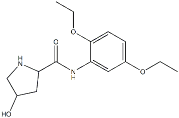 N-(2,5-diethoxyphenyl)-4-hydroxypyrrolidine-2-carboxamide 结构式