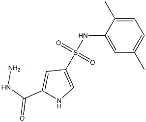 N-(2,5-dimethylphenyl)-5-(hydrazinocarbonyl)-1H-pyrrole-3-sulfonamide 化学構造式
