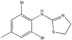 N-(2,6-dibromo-4-methylphenyl)-4,5-dihydro-1,3-thiazol-2-amine 结构式