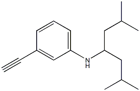 N-(2,6-dimethylheptan-4-yl)-3-ethynylaniline Structure