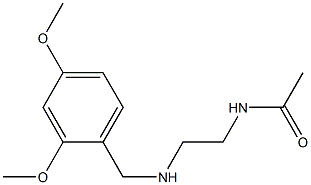 N-(2-{[(2,4-dimethoxyphenyl)methyl]amino}ethyl)acetamide Struktur