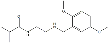 N-(2-{[(2,5-dimethoxyphenyl)methyl]amino}ethyl)-2-methylpropanamide Struktur