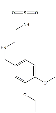 N-(2-{[(3-ethoxy-4-methoxyphenyl)methyl]amino}ethyl)methanesulfonamide 化学構造式