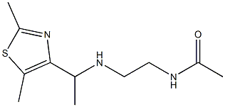 N-(2-{[1-(2,5-dimethyl-1,3-thiazol-4-yl)ethyl]amino}ethyl)acetamide Struktur