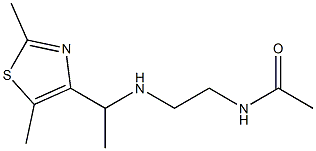 N-(2-{[1-(2,5-dimethyl-1,3-thiazol-4-yl)ethyl]amino}ethyl)acetamide Structure